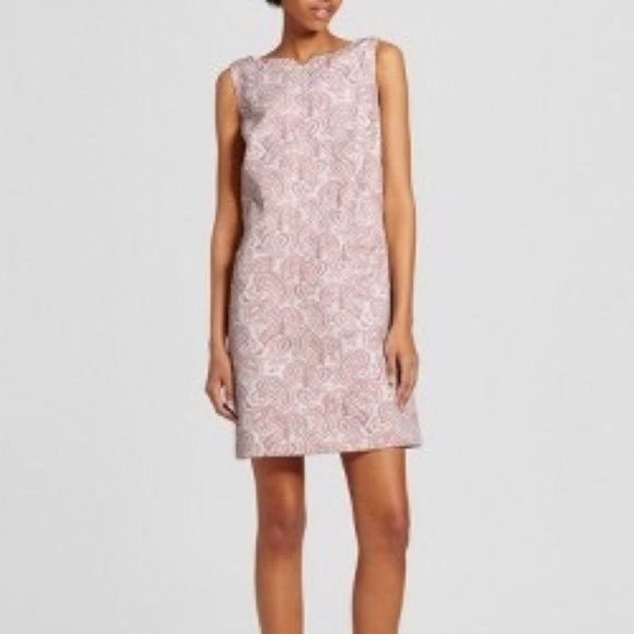 VICTORIA BECKHAM for Target Blush Paisley Floral Jacquard Shift Dress Si… - Picture 1 of 13